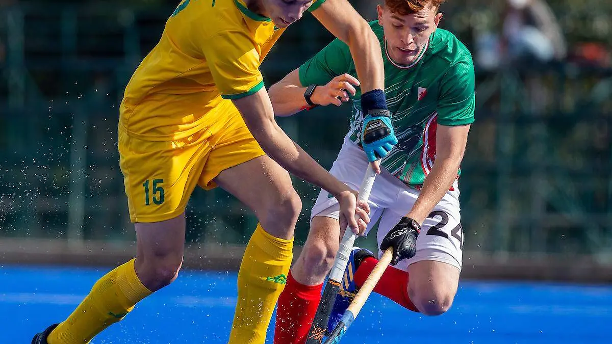 Jorge Gómez en juego ante Brasil en Panamericano Junior 2021 de Hockey                 (Cortesía Codeson)